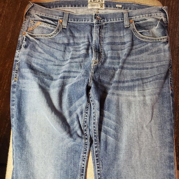 Ariat Men's Big & Tall M5 Straight Leg Jeans, Jasper, 44 X 30 Hard To Find - Picture 9 of 10